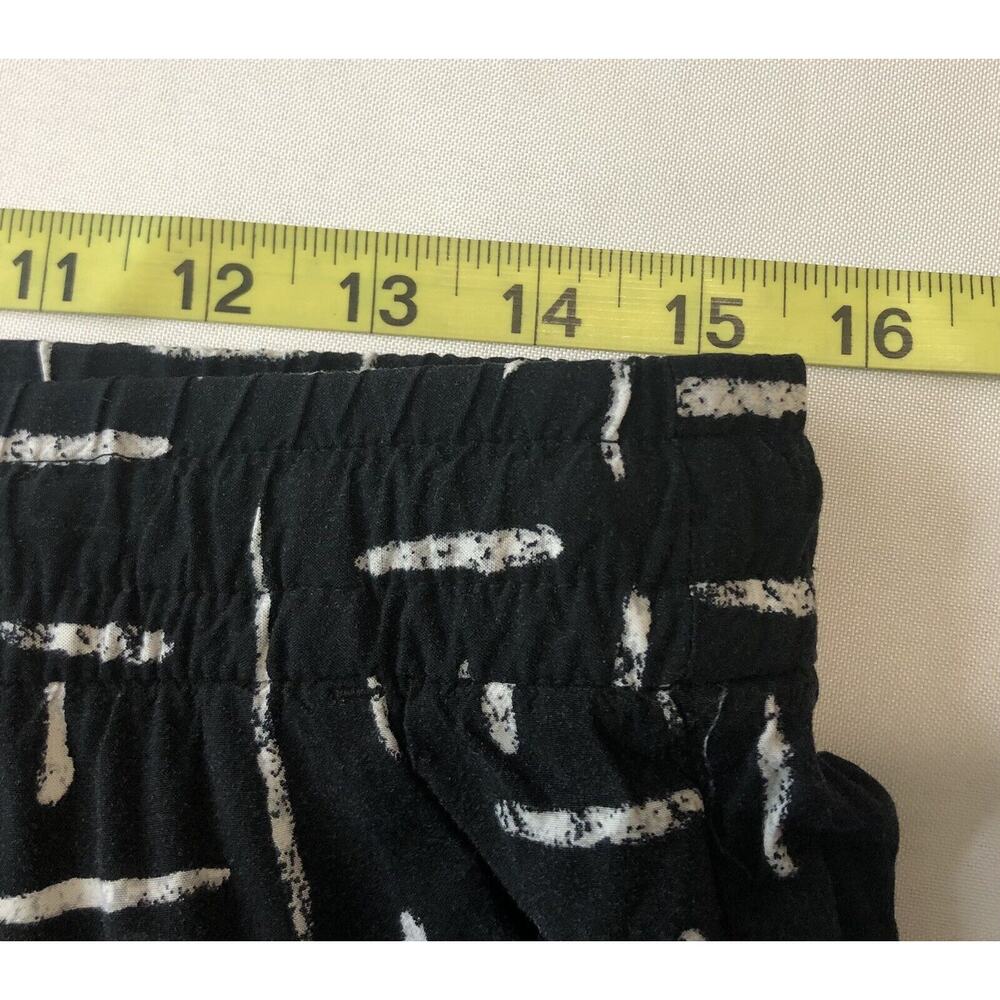 Old Navy Ankle Pants Women S Black Geo Rayon Drawstring Pockets Tapered Lounge - Picture 5 of 12